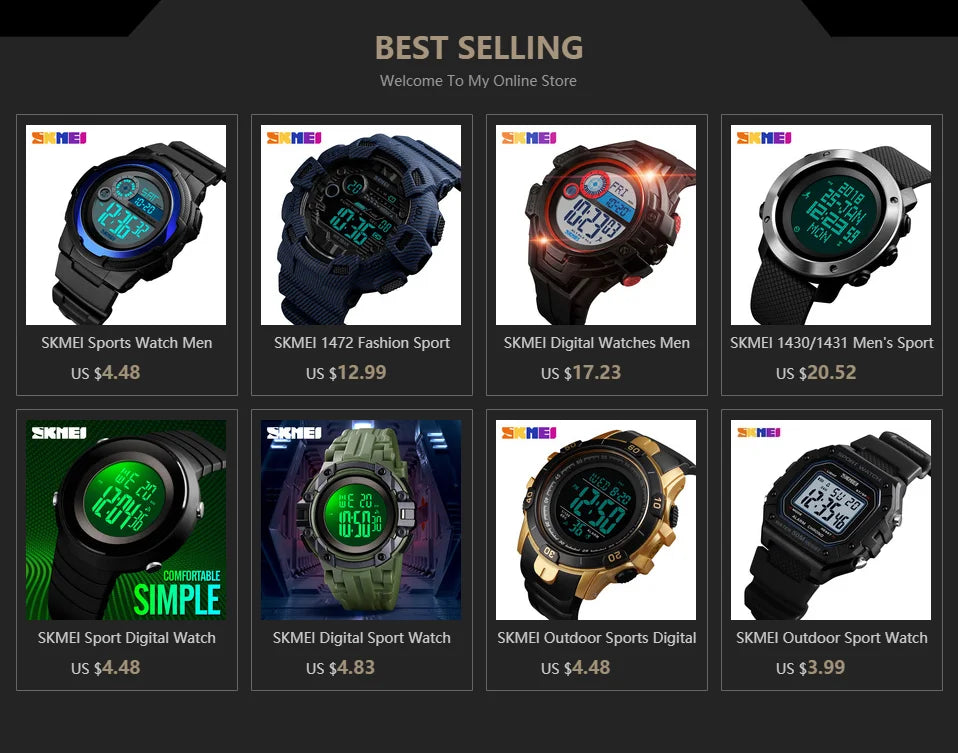 SKMEI relogios masculino Digital Watch Sport Watch Fashion Casual Men Stainless Steel Strap LED Display Waterproof 3Bar Watches