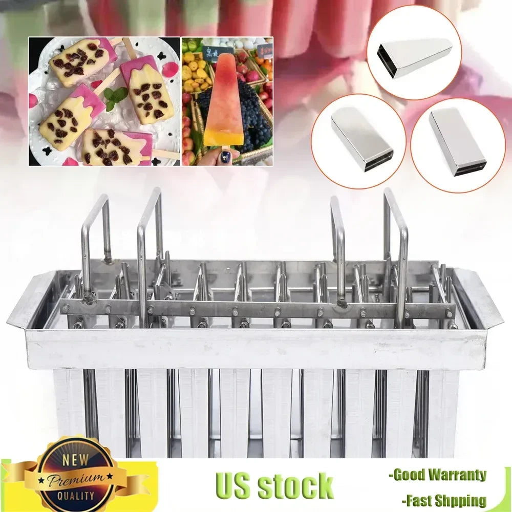 Bymaocar High Quality Stainless Steel Kitchen Tools Gadgets Ice Cream Stick Pop Mold With 20pcs Mold Cup Easy To Use & Clean