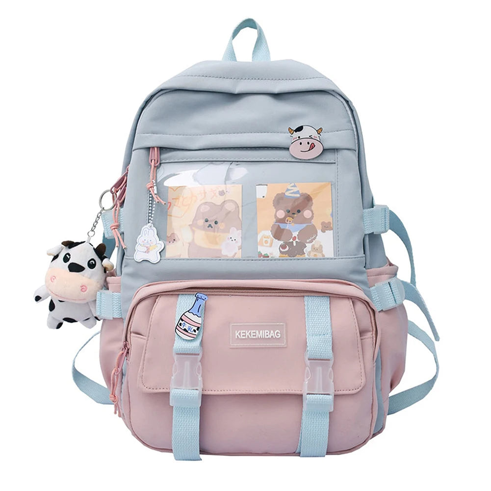 Women Fashion Preppy Style Backpacks Canvas Backpacks Contrast Color Bag Daily Leisure Shopping Traveling Knapsacks