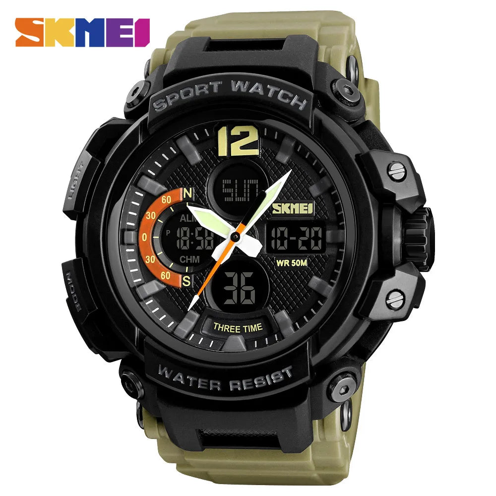 SKMEI Men Watch 50M Waterproof Digital Fashion Watches Outdoor Sport Men Wristwatches Erkek Saat  Clock Relogio Masculino 1343
