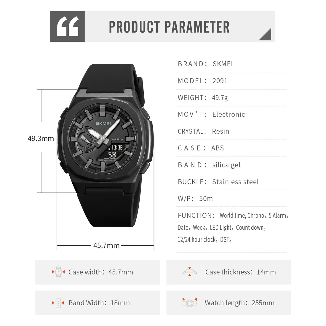 SKMEI Military Digital Watches Men Sports Luminous Chronograph Waterproof Male Electronic Wrist Watches Relogio Masculino