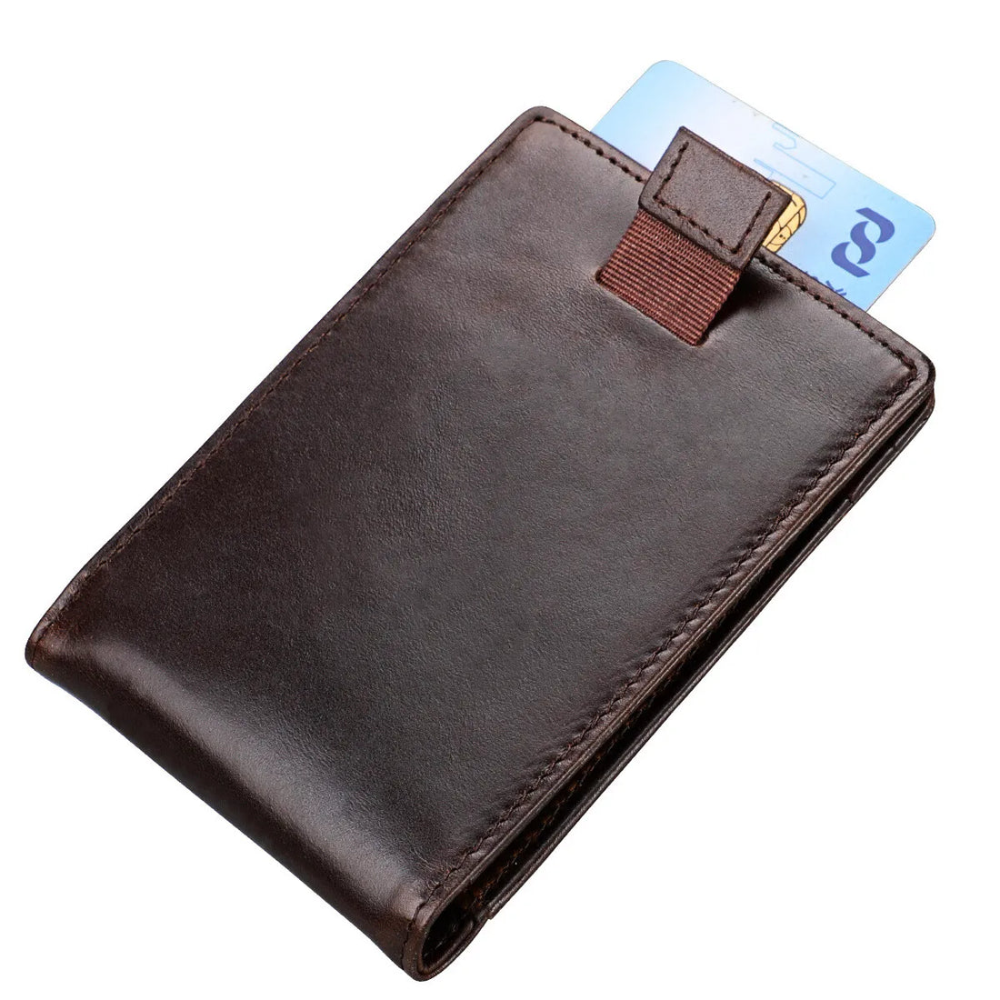 Genuine Leather Wallets for Men RFID Credit Card Holder Slim Minimalist Wallets Money Bag Purse Card Slot Wallet with Cash Clip