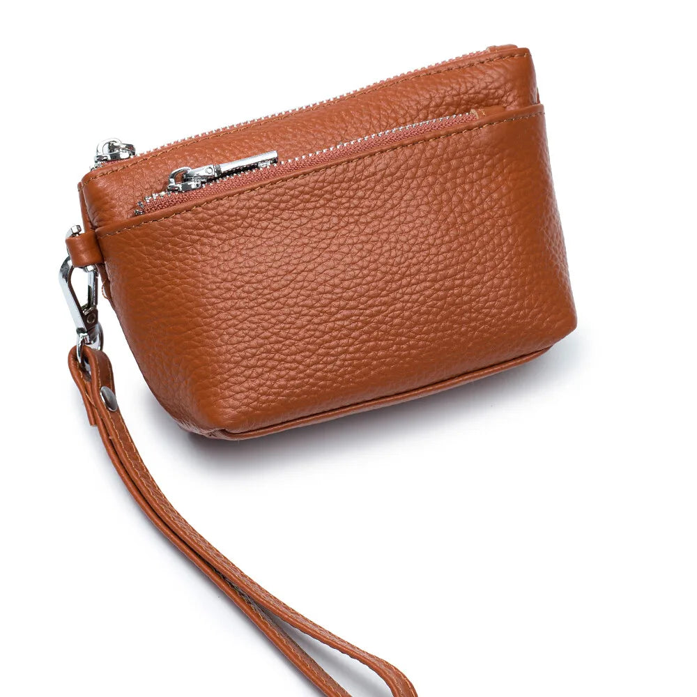 New Women Genuine Leather Wallets Female Small Purses Large Capacity Cute Wallet Soft Cowhide Money Bag Coin Card Holders