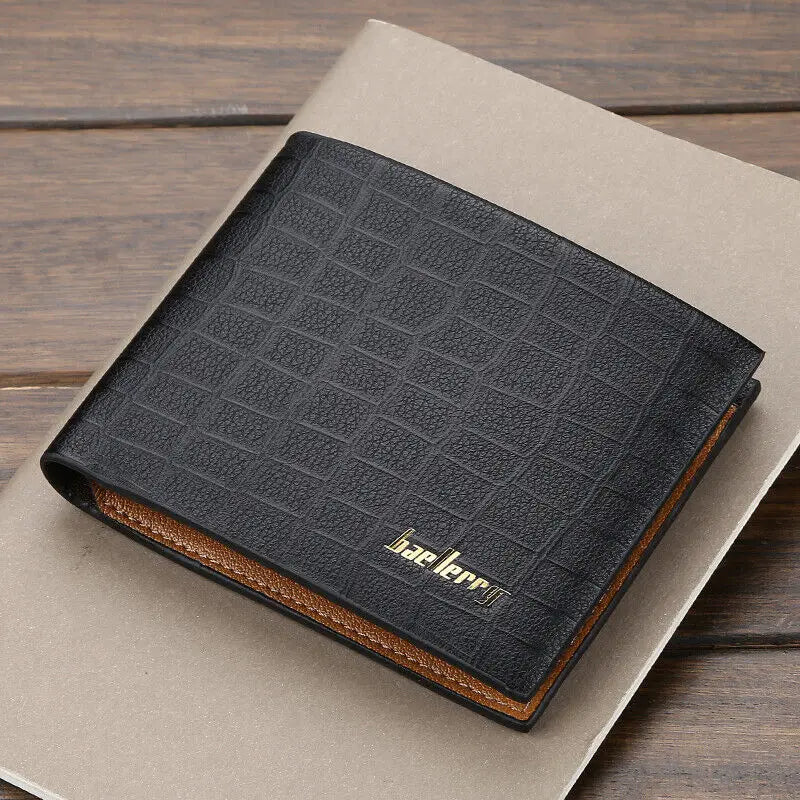 Men's Leather Wallets Business Casual Clutch Bag Multi-card Slot ID Card Holder Bag Large-capacity Purse Fashionable Wallet