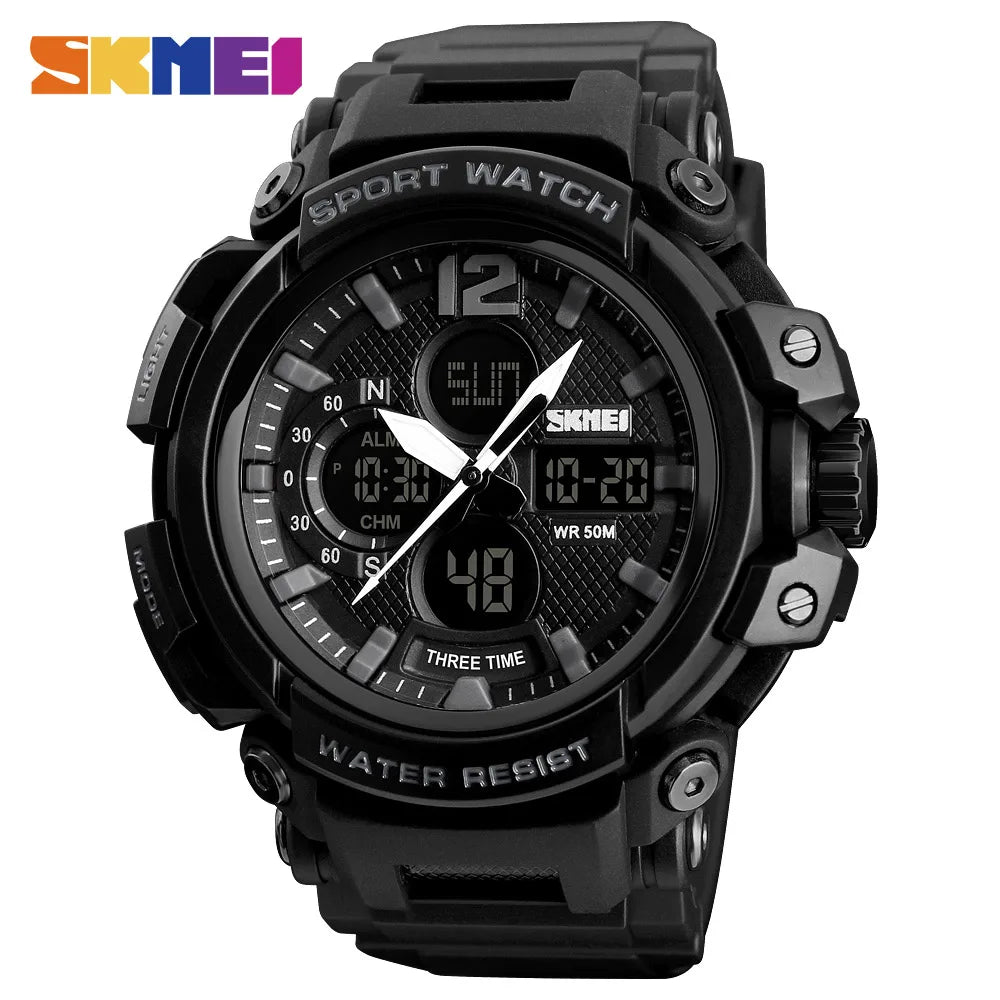 SKMEI Men Watch 50M Waterproof Digital Fashion Watches Outdoor Sport Men Wristwatches Erkek Saat  Clock Relogio Masculino 1343
