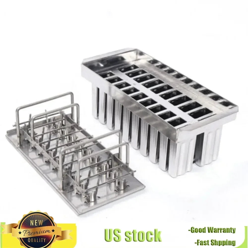 Bymaocar High Quality Stainless Steel Kitchen Tools Gadgets Ice Cream Stick Pop Mold With 20pcs Mold Cup Easy To Use & Clean