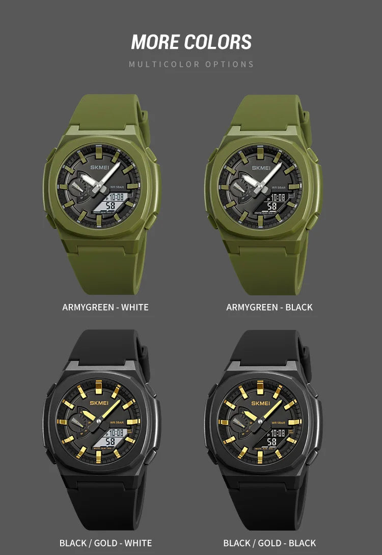 SKMEI Military Digital Watches Men Sports Luminous Chronograph Waterproof Male Electronic Wrist Watches Relogio Masculino