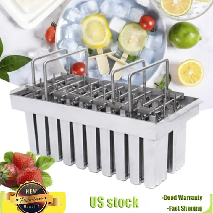 Bymaocar High Quality Stainless Steel Kitchen Tools Gadgets Ice Cream Stick Pop Mold With 20pcs Mold Cup Easy To Use & Clean