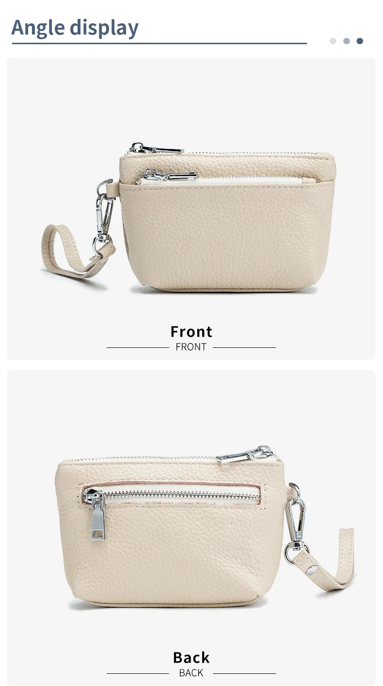 New Women Genuine Leather Wallets Female Small Purses Large Capacity Cute Wallet Soft Cowhide Money Bag Coin Card Holders