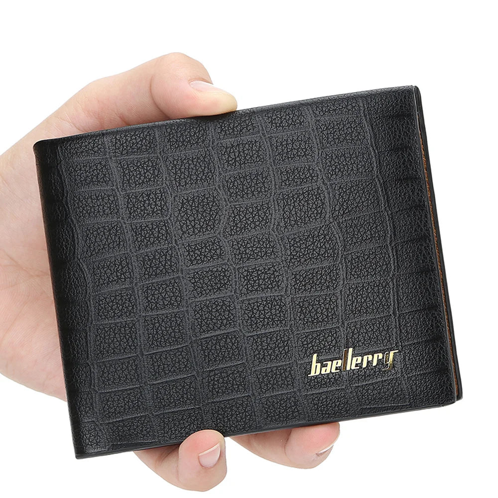 Men's Leather Wallets Business Casual Clutch Bag Multi-card Slot ID Card Holder Bag Large-capacity Purse Fashionable Wallet