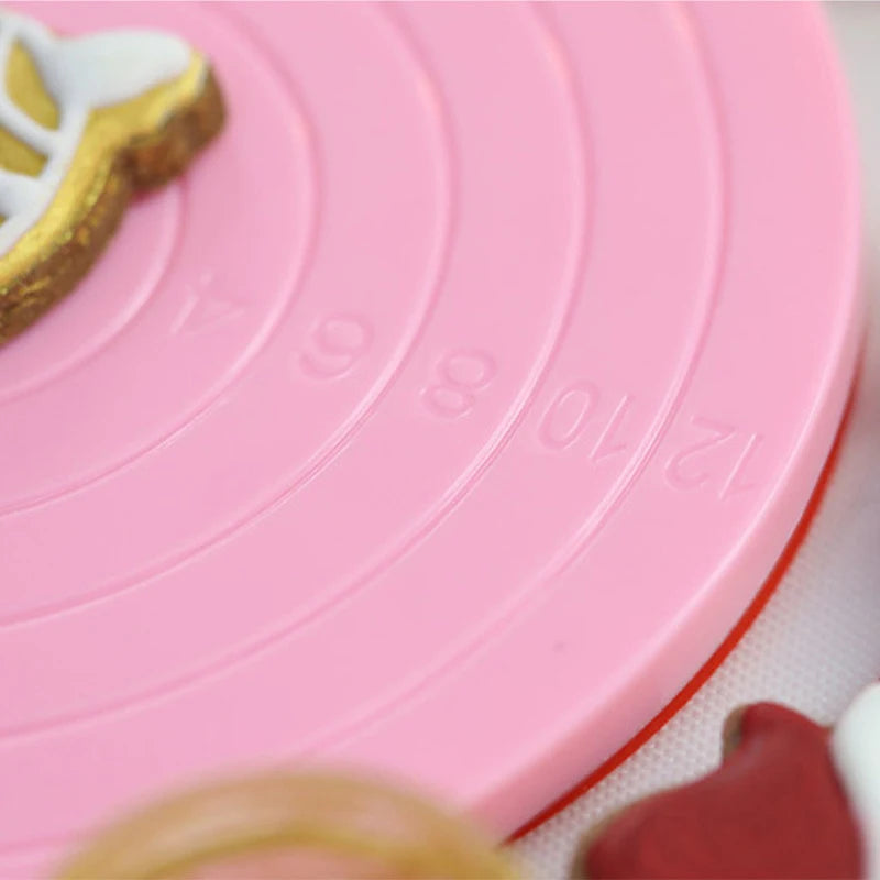 DIY Cake Rotary Table Mini Plastic Fondant Cake Turntable Revolving Platform Anti-skid Round Cookie Stand Rotating Kitchen Tools