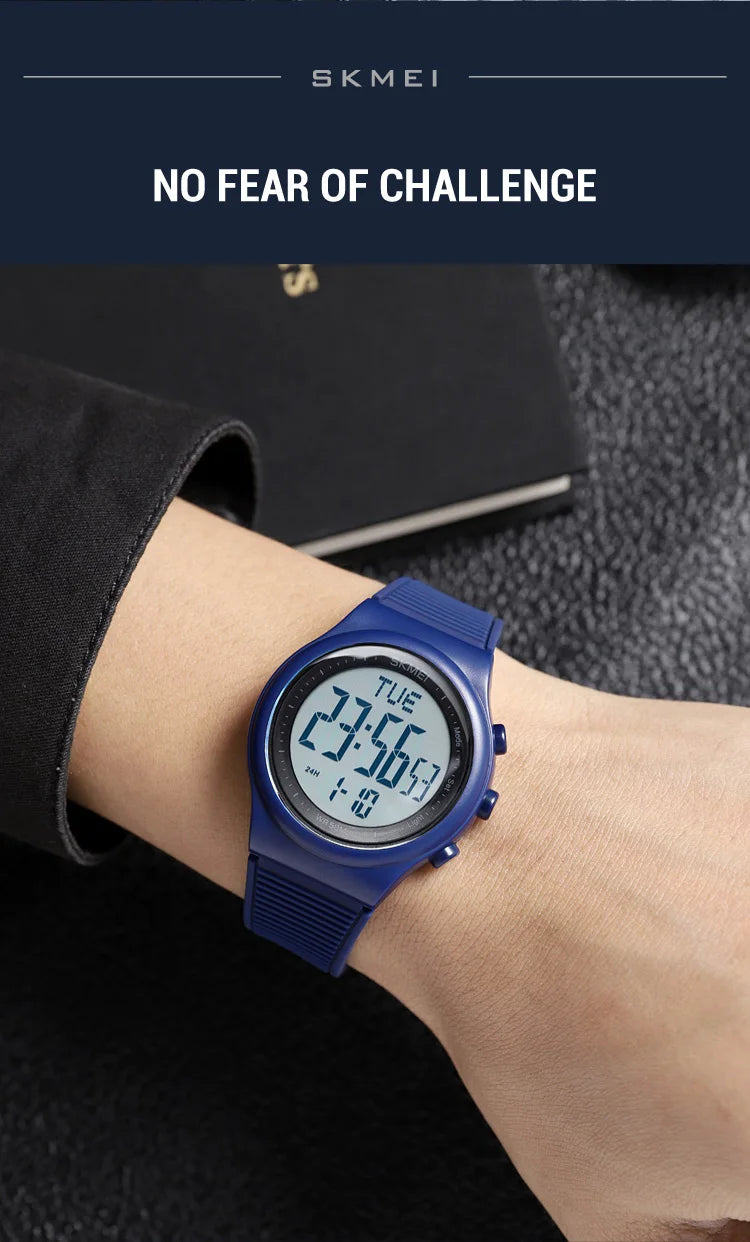 SKMEI Top Brand Fashion Back Light Digital Sports Watches Clock For Men 5Bar Waterproof Countdown Wristwatches Male reloj hombre