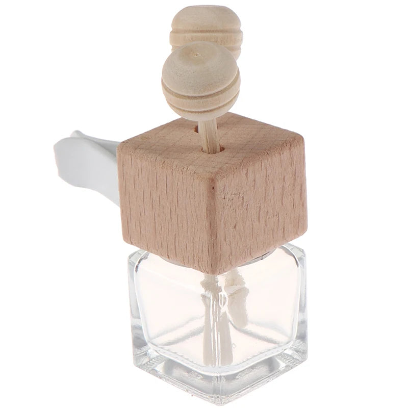 Air Freshener Perfume Bottle Pendant Essential Oils Car Hanging Glass Clips
