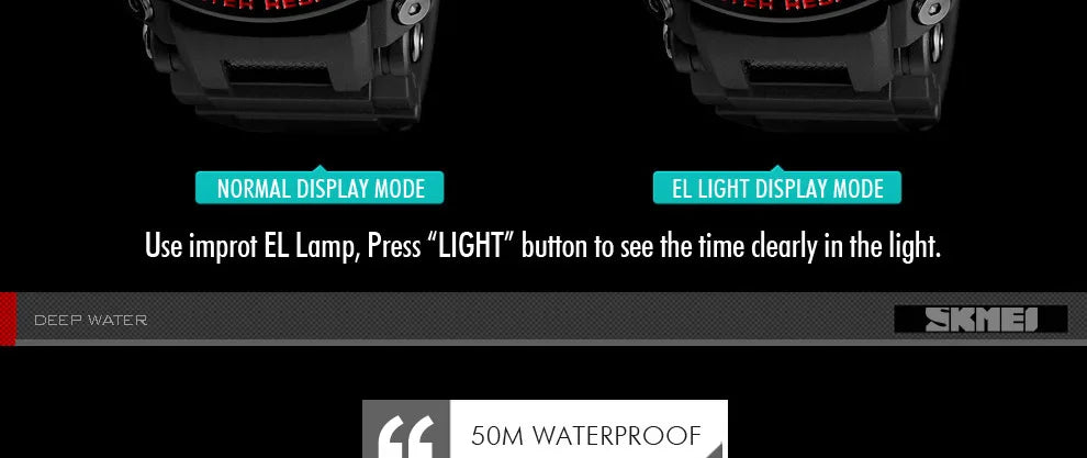 SKMEI Men Watch 50M Waterproof Digital Fashion Watches Outdoor Sport Men Wristwatches Erkek Saat  Clock Relogio Masculino 1343