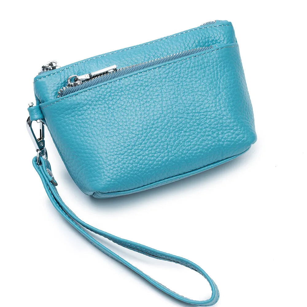 New Women Genuine Leather Wallets Female Small Purses Large Capacity Cute Wallet Soft Cowhide Money Bag Coin Card Holders