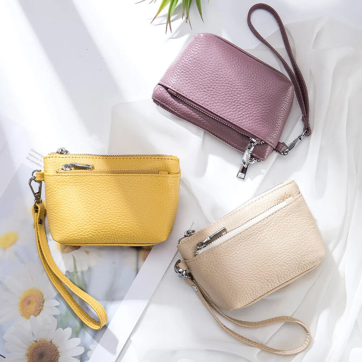 New Women Genuine Leather Wallets Female Small Purses Large Capacity Cute Wallet Soft Cowhide Money Bag Coin Card Holders