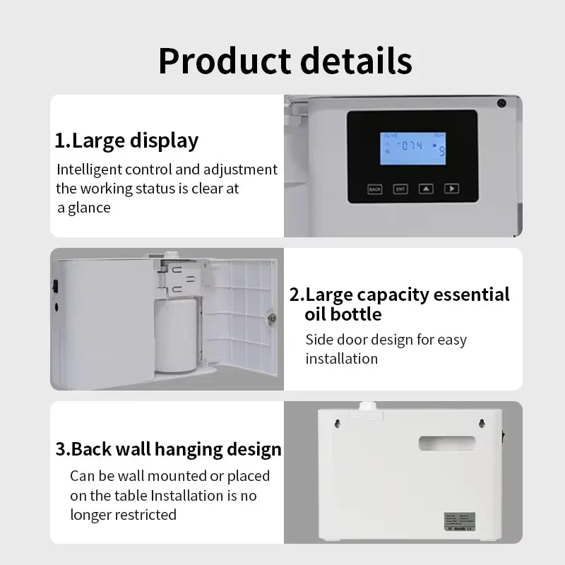 3000m³ Essential Oils Diffuser Electric Smell for Home Air Freshener Hotel Scenting Device WIFI Bluetooth Control Capacity 750ML