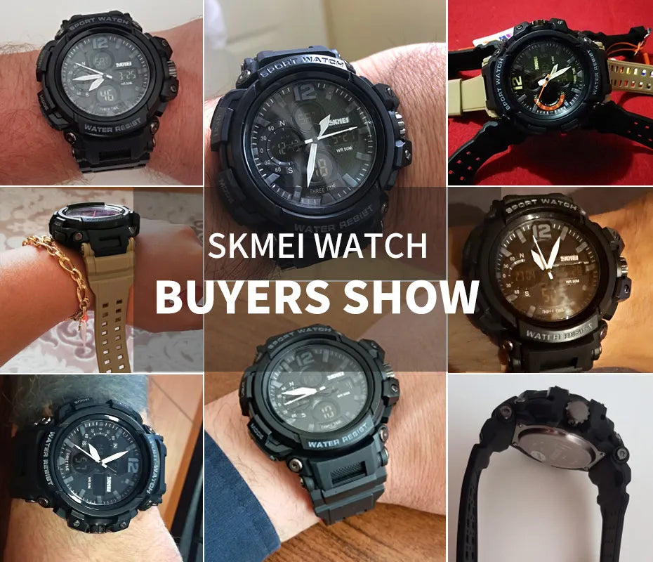 SKMEI Men Watch 50M Waterproof Digital Fashion Watches Outdoor Sport Men Wristwatches Erkek Saat  Clock Relogio Masculino 1343