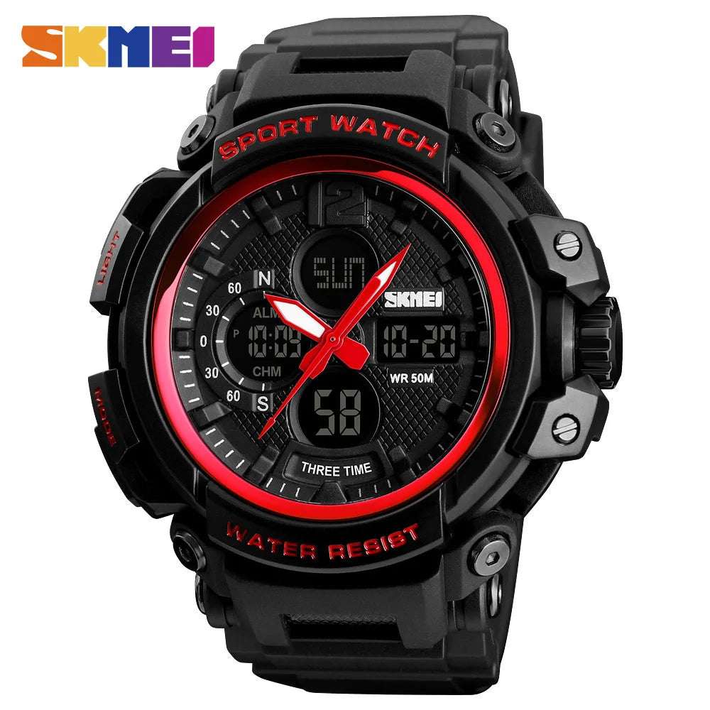 SKMEI Men Watch 50M Waterproof Digital Fashion Watches Outdoor Sport Men Wristwatches Erkek Saat  Clock Relogio Masculino 1343