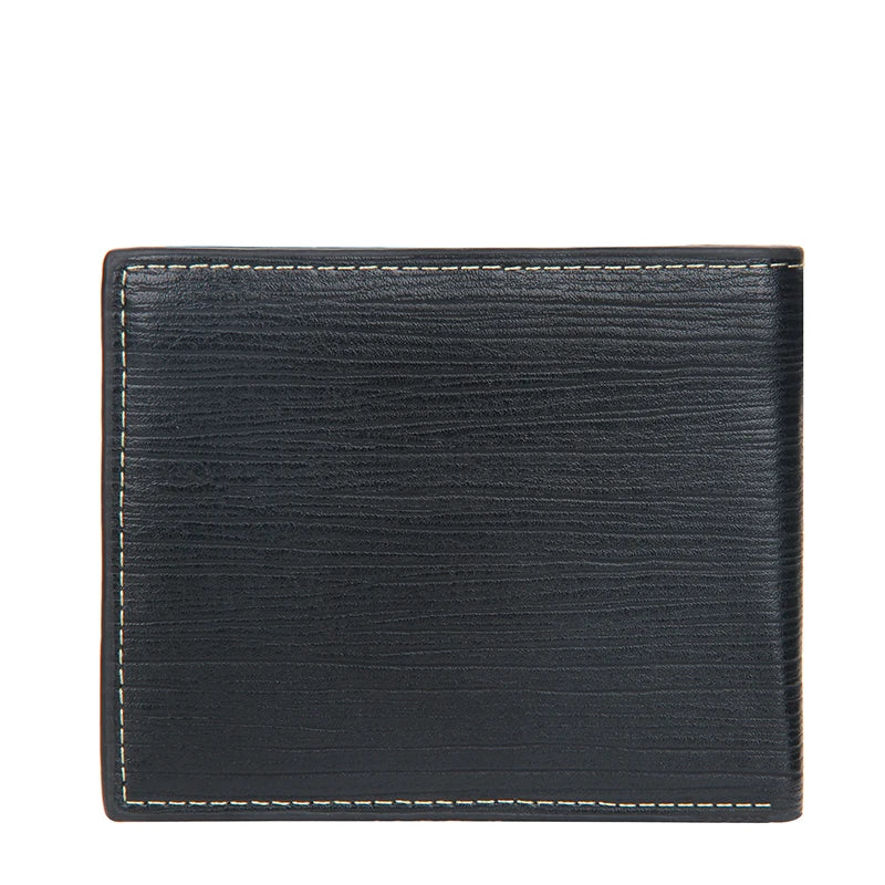 Hot Sale Short Designer Men's Leather Wallets Multifunctional Male Removable Card Holder Purse for Man Black Coffee