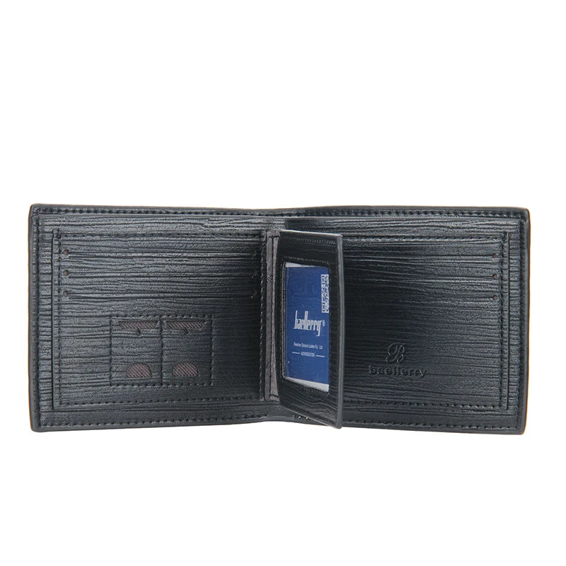 Hot Sale Short Designer Men's Leather Wallets Multifunctional Male Removable Card Holder Purse for Man Black Coffee