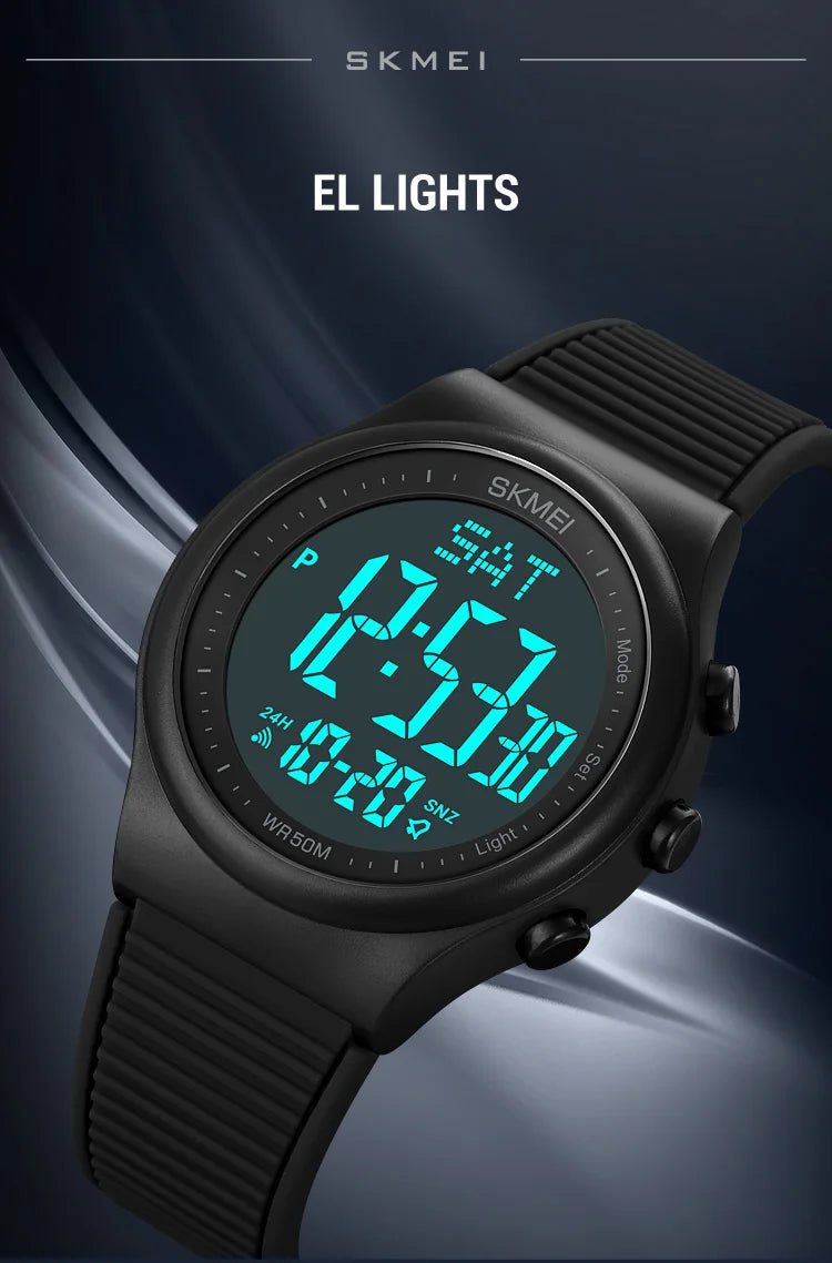 SKMEI Top Brand Fashion Back Light Digital Sports Watches Clock For Men 5Bar Waterproof Countdown Wristwatches Male reloj hombre