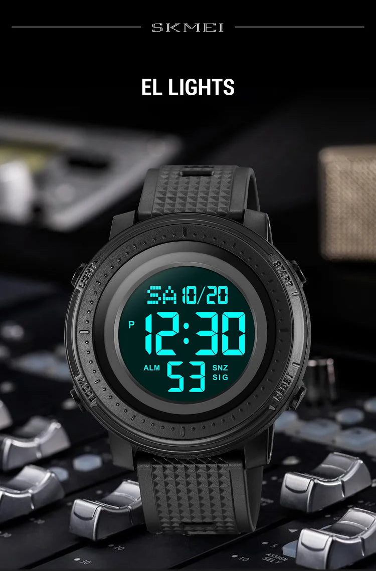 SKMEI Relogios Masculino Casual Back Light Countdown Dightal Sport Watches For Men 5Bar Waterproof Stopwatch Calendar Wristwatch