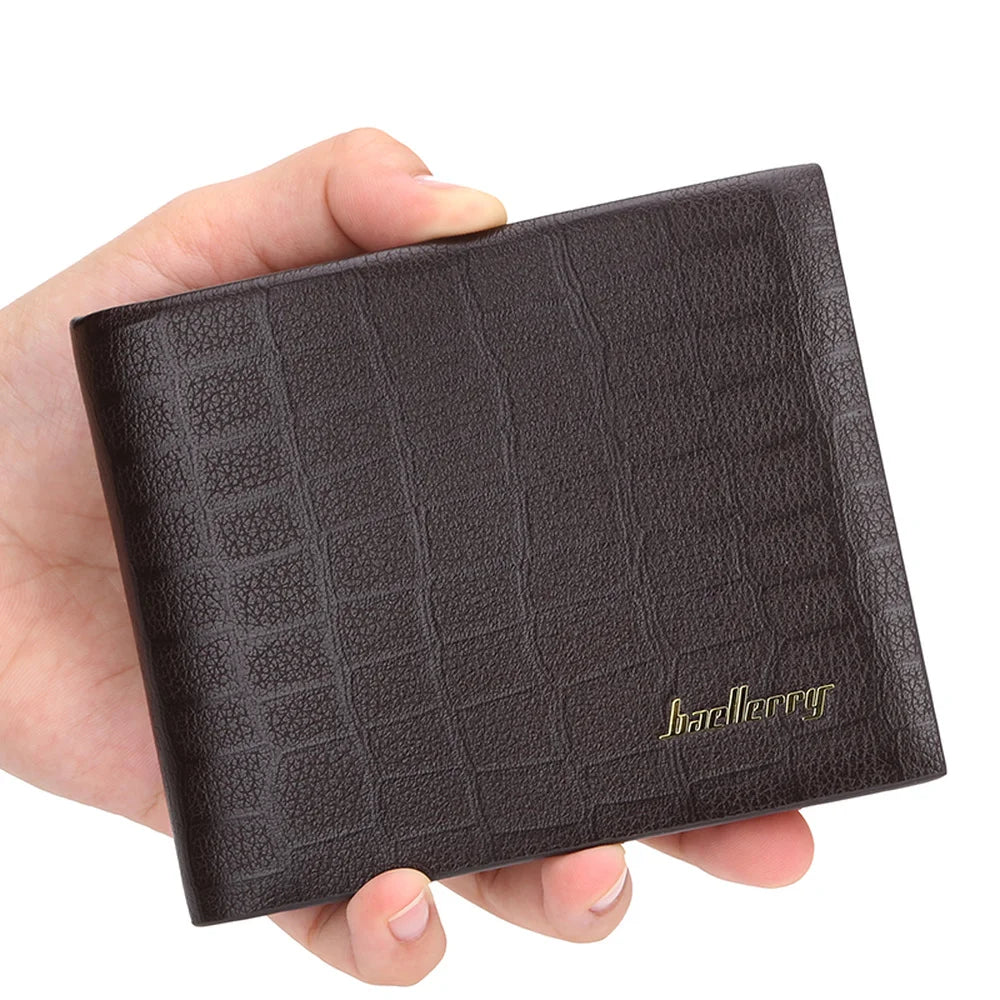Men's Leather Wallets Business Casual Clutch Bag Multi-card Slot ID Card Holder Bag Large-capacity Purse Fashionable Wallet