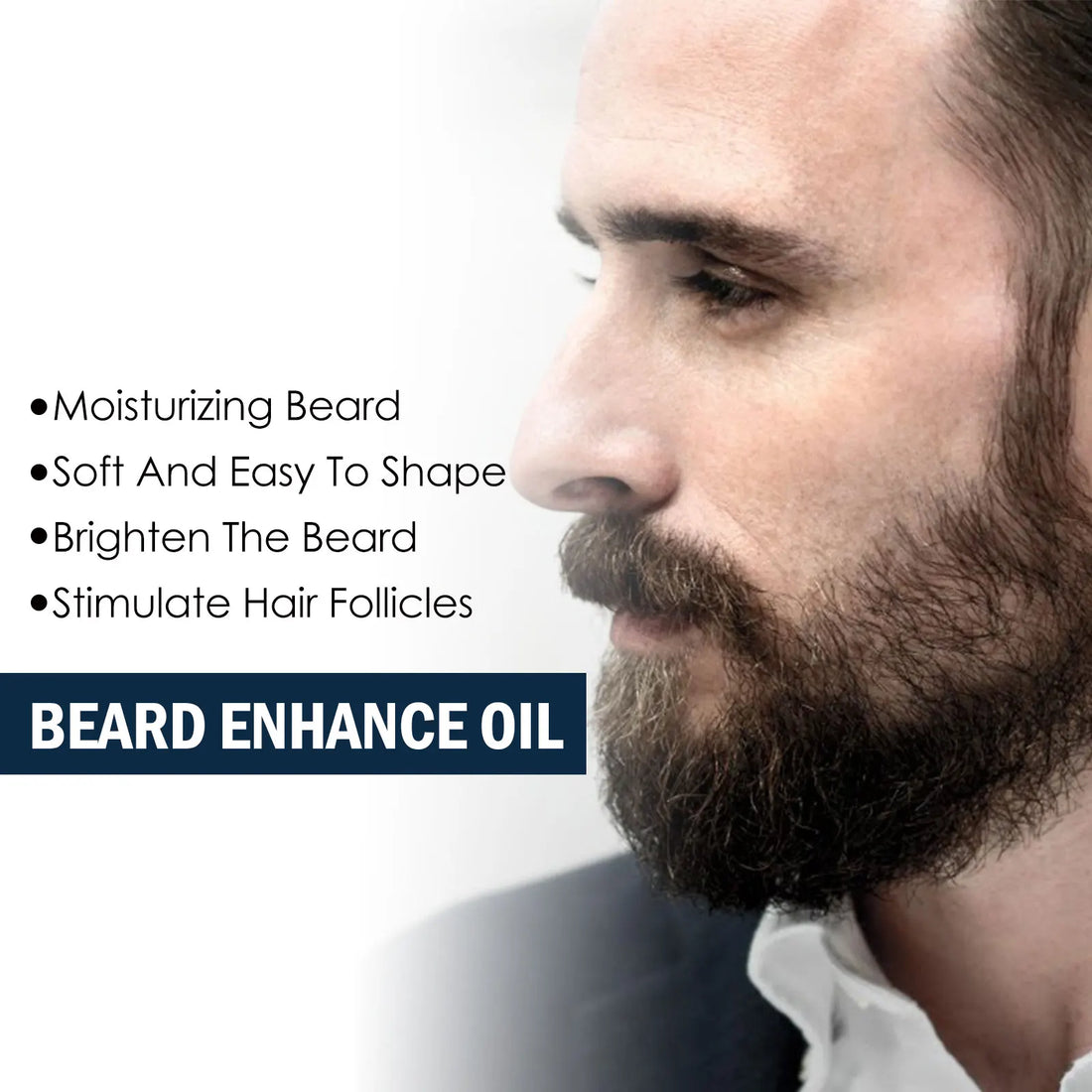 EELHOE Men's Beard Care Oil Moisturizing Smooth Strong Root Nourishing Thick Beard Oil Shaving Essential Oil