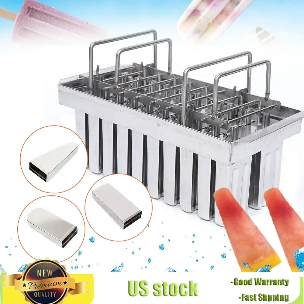 Bymaocar High Quality Stainless Steel Kitchen Tools Gadgets Ice Cream Stick Pop Mold With 20pcs Mold Cup Easy To Use & Clean