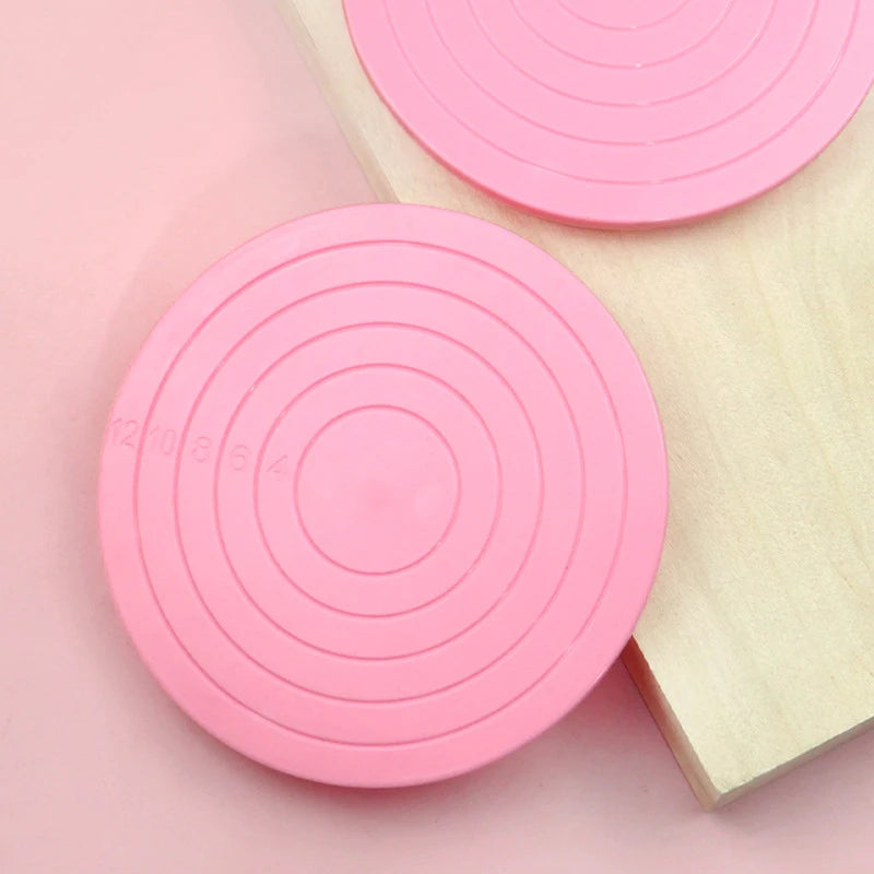 DIY Cake Rotary Table Mini Plastic Fondant Cake Turntable Revolving Platform Anti-skid Round Cookie Stand Rotating Kitchen Tools