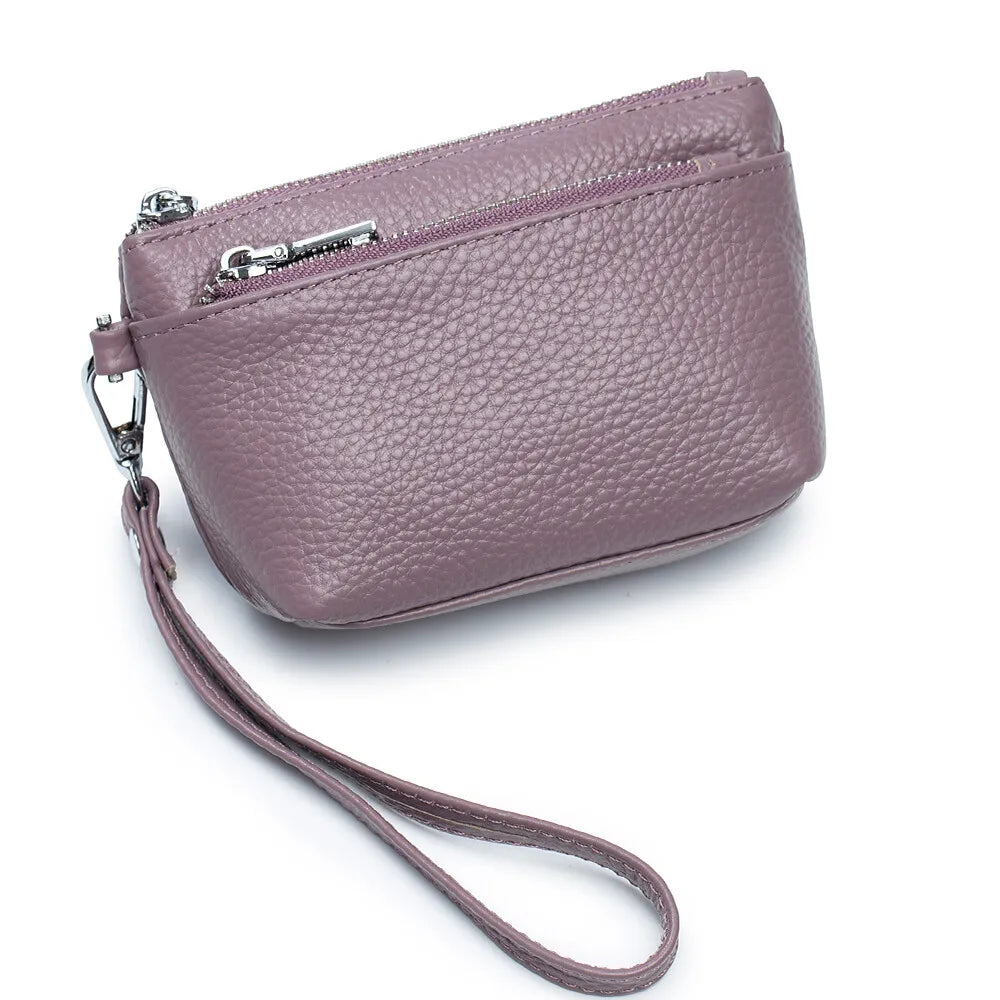 New Women Genuine Leather Wallets Female Small Purses Large Capacity Cute Wallet Soft Cowhide Money Bag Coin Card Holders