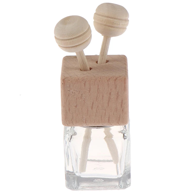 Air Freshener Perfume Bottle Pendant Essential Oils Car Hanging Glass Clips