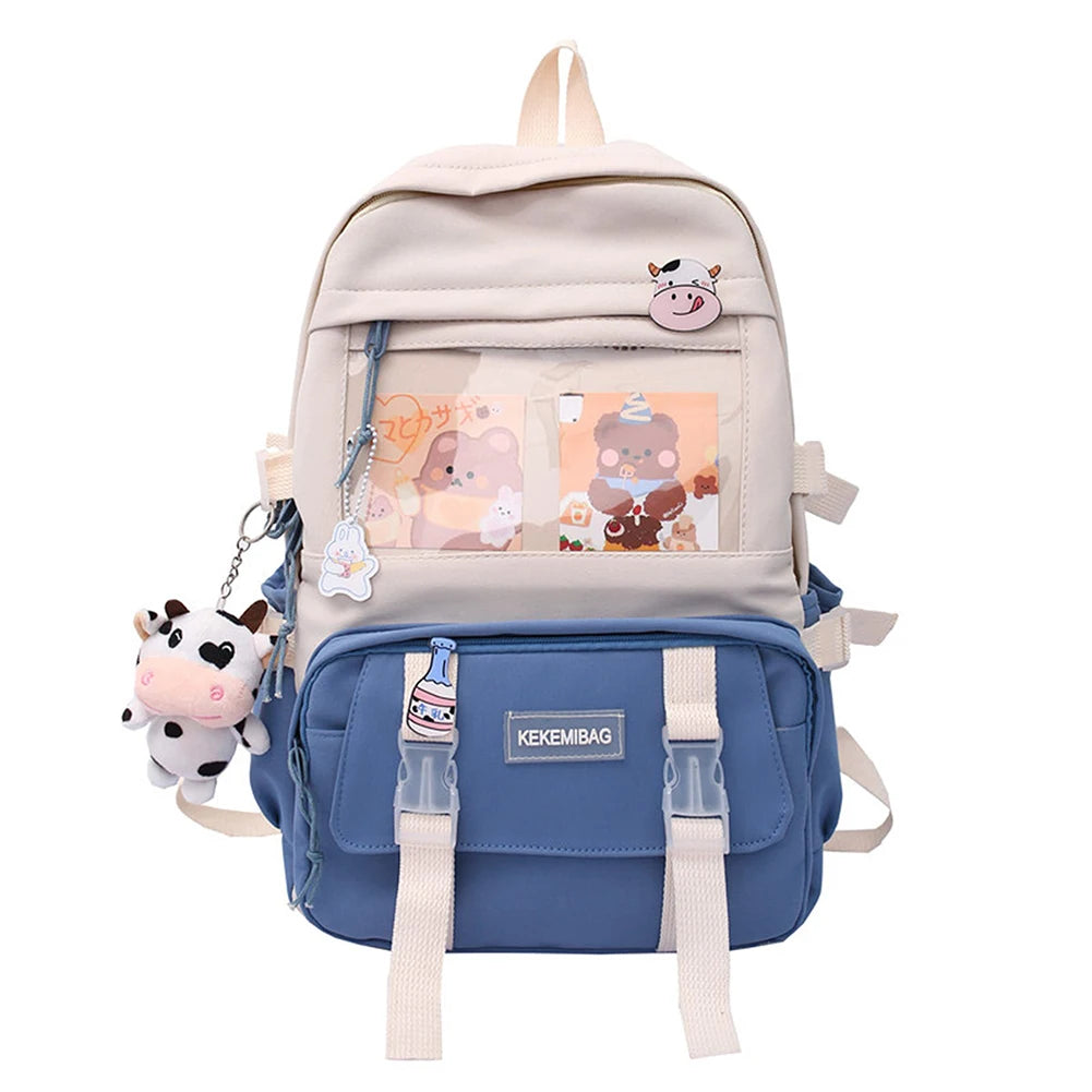 Women Fashion Preppy Style Backpacks Canvas Backpacks Contrast Color Bag Daily Leisure Shopping Traveling Knapsacks