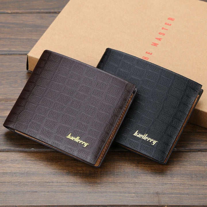 Men's Leather Wallets Business Casual Clutch Bag Multi-card Slot ID Card Holder Bag Large-capacity Purse Fashionable Wallet