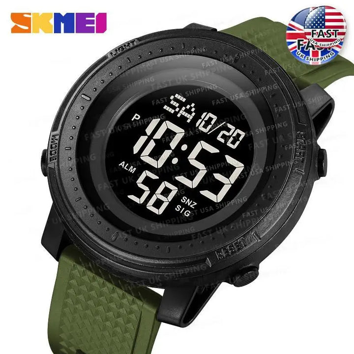 SKMEI Relogios Masculino Casual Back Light Countdown Dightal Sport Watches For Men 5Bar Waterproof Stopwatch Calendar Wristwatch