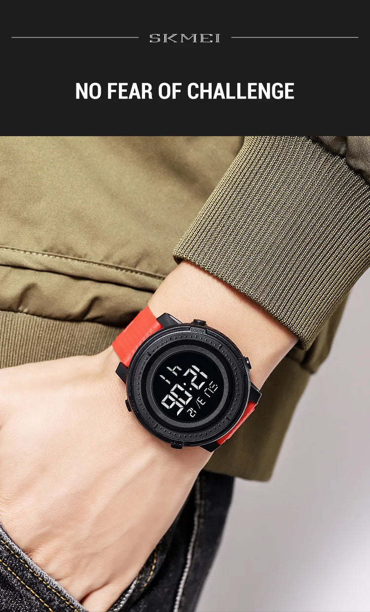 SKMEI Relogios Masculino Casual Back Light Countdown Dightal Sport Watches For Men 5Bar Waterproof Stopwatch Calendar Wristwatch