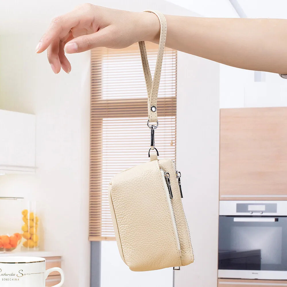 New Women Genuine Leather Wallets Female Small Purses Large Capacity Cute Wallet Soft Cowhide Money Bag Coin Card Holders
