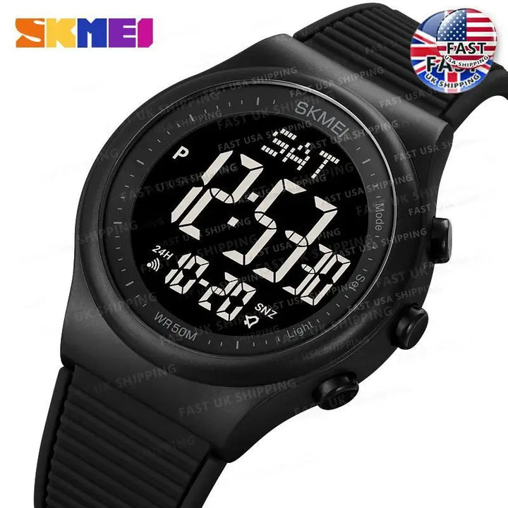 SKMEI Top Brand Fashion Back Light Digital Sports Watches Clock For Men 5Bar Waterproof Countdown Wristwatches Male reloj hombre