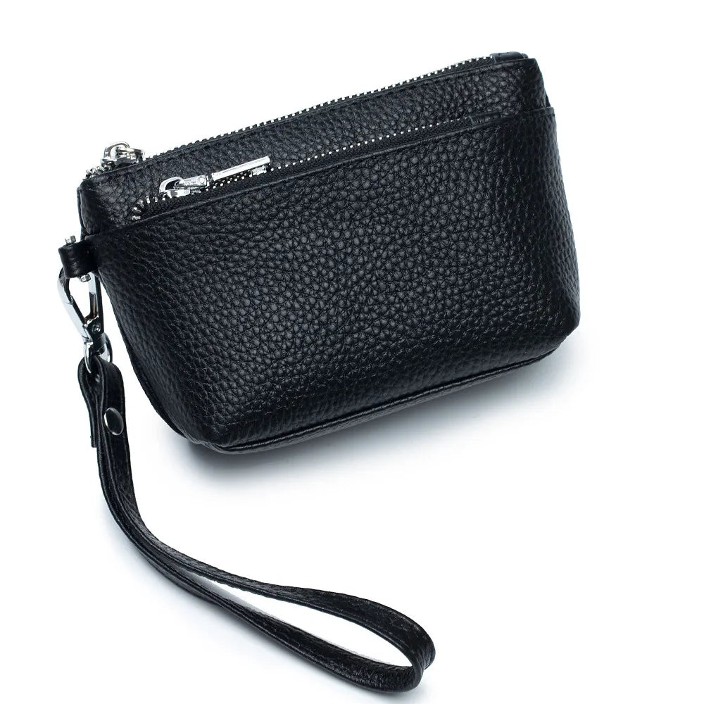 New Women Genuine Leather Wallets Female Small Purses Large Capacity Cute Wallet Soft Cowhide Money Bag Coin Card Holders