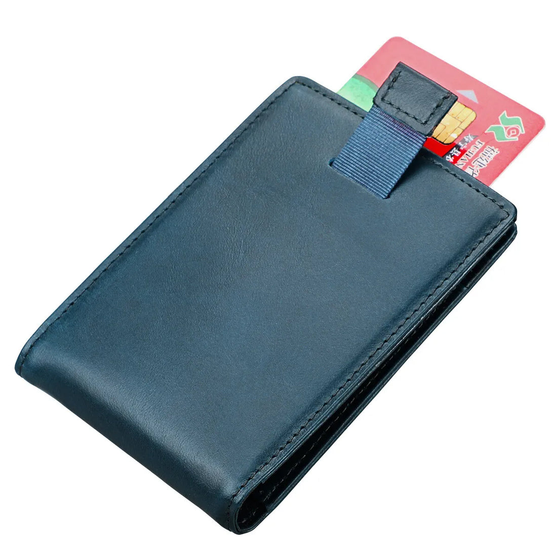 Genuine Leather Wallets for Men RFID Credit Card Holder Slim Minimalist Wallets Money Bag Purse Card Slot Wallet with Cash Clip