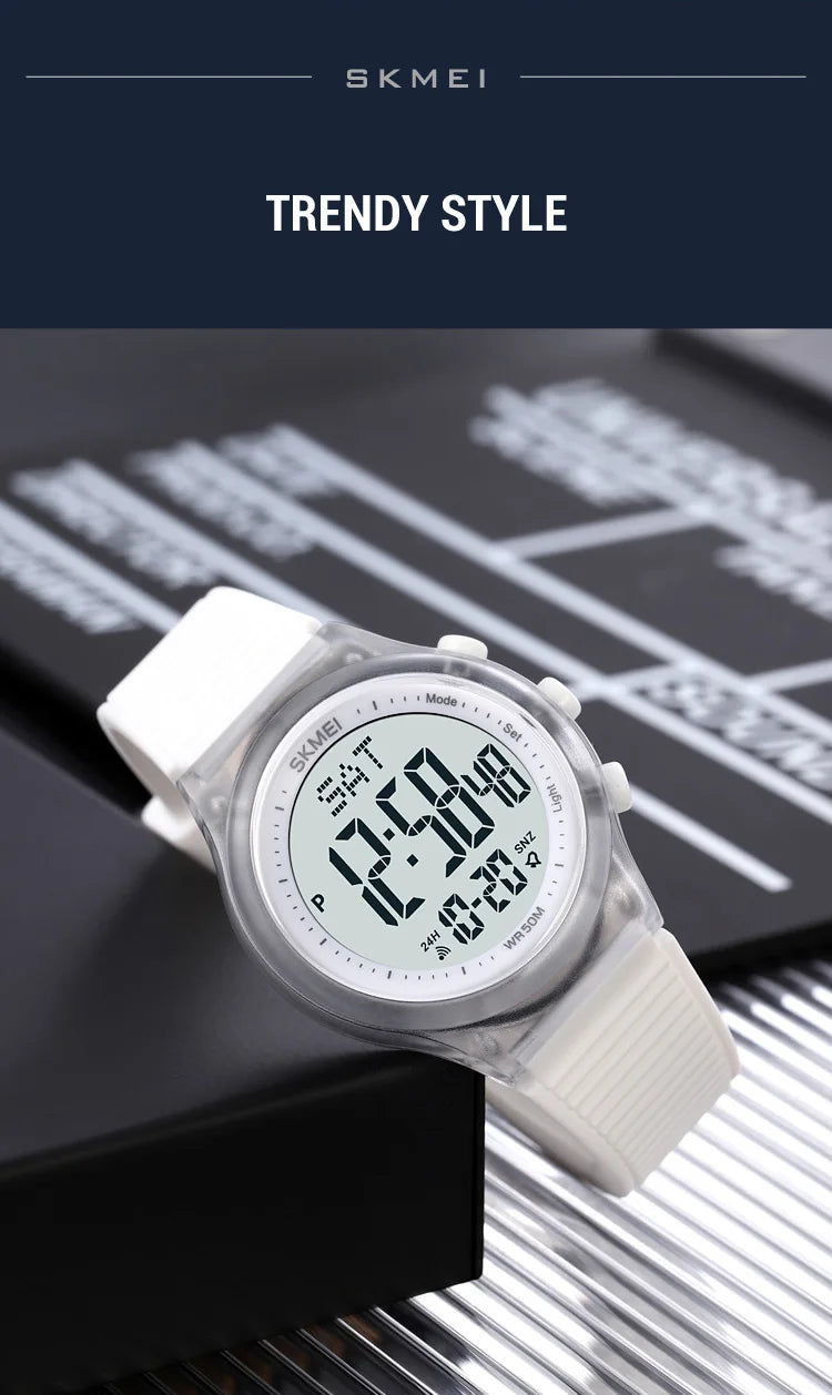 SKMEI Top Brand Fashion Back Light Digital Sports Watches Clock For Men 5Bar Waterproof Countdown Wristwatches Male reloj hombre