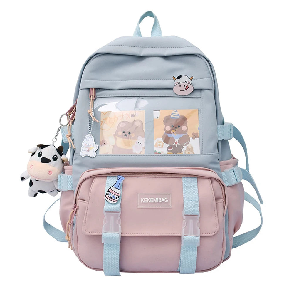 Women Fashion Preppy Style Backpacks Canvas Backpacks Contrast Color Bag Daily Leisure Shopping Traveling Knapsacks