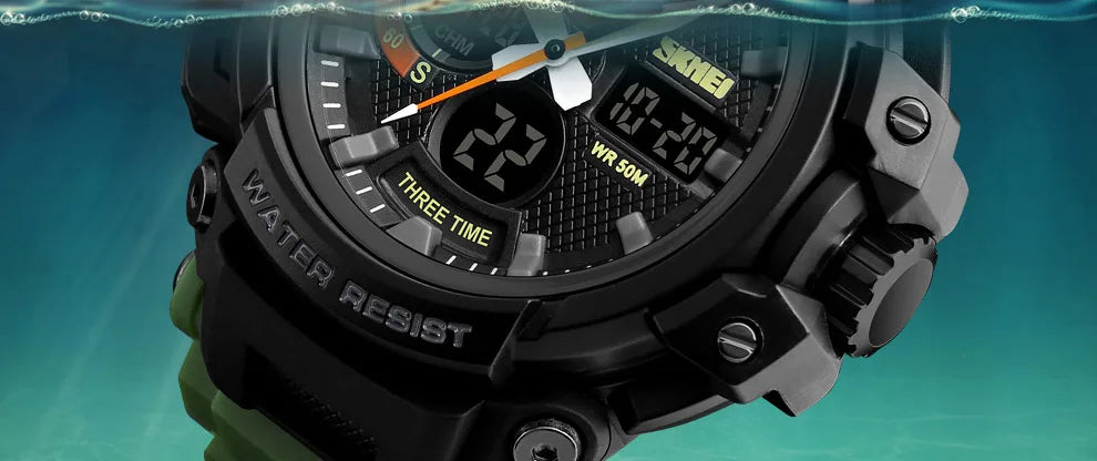 SKMEI Men Watch 50M Waterproof Digital Fashion Watches Outdoor Sport Men Wristwatches Erkek Saat  Clock Relogio Masculino 1343