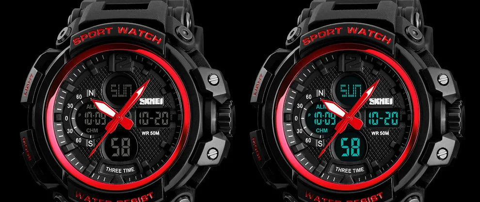 SKMEI Men Watch 50M Waterproof Digital Fashion Watches Outdoor Sport Men Wristwatches Erkek Saat  Clock Relogio Masculino 1343