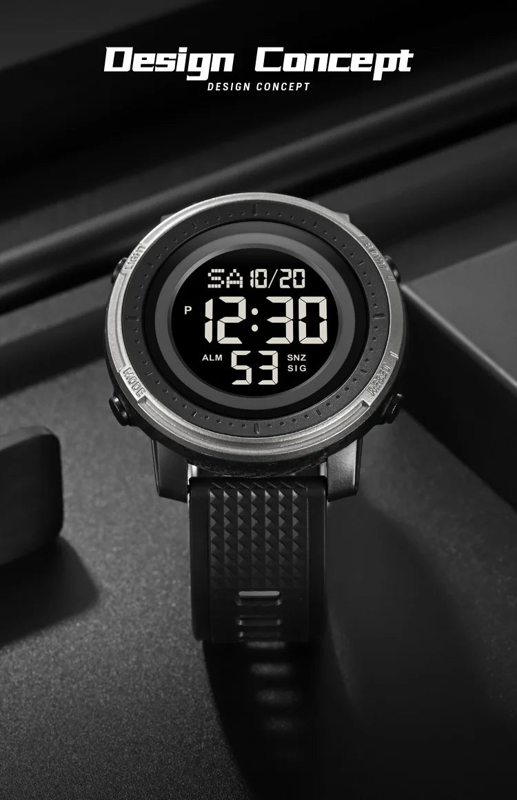 SKMEI Relogios Masculino Casual Back Light Countdown Dightal Sport Watches For Men 5Bar Waterproof Stopwatch Calendar Wristwatch
